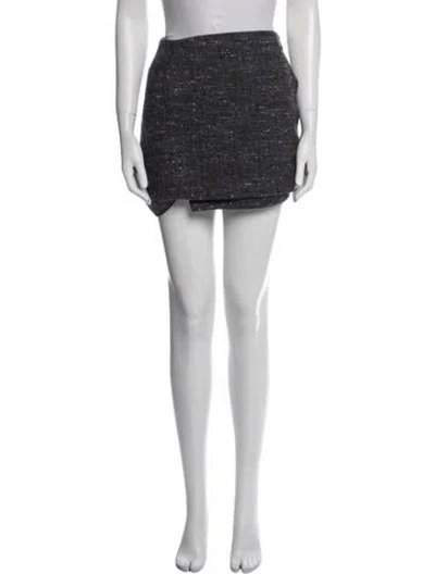 Pre-owned Ganni Wool Mini Skirt In White