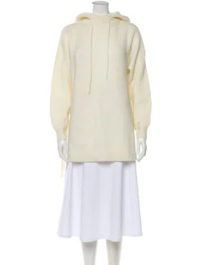 Pre-owned Ganni Wool Mock Neck Sweater In Neutral