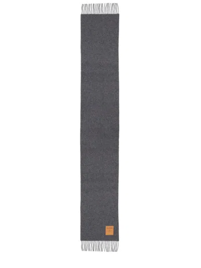 Ganni Wool Scarf In Gray