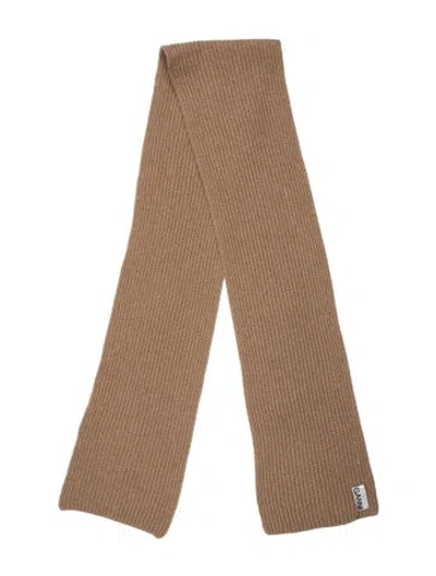 Pre-owned Ganni Wool Scarf In Neutral