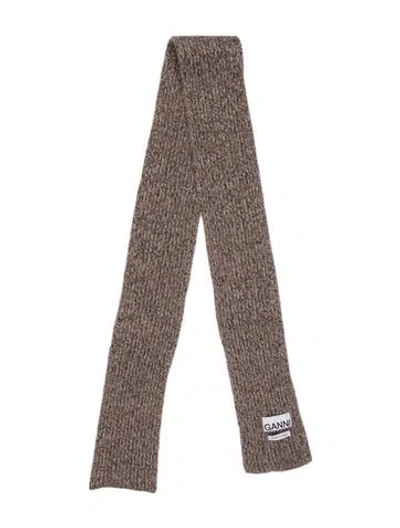 Pre-owned Ganni Wool Scarf In Pink