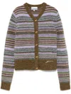 Ganni Soft Wool Stripe Cardigan