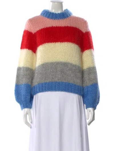 Pre-owned Ganni Wool Striped Sweater In Multi