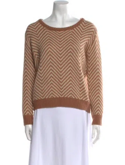 Pre-owned Ganni Wool Striped Sweater In Neutral