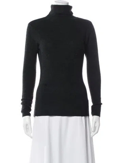 Pre-owned Ganni Wool Turtleneck Sweater In Black