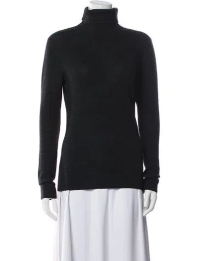 Pre-owned Ganni Wool Turtleneck Sweater In Gray