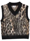 Ganni Women Wool Vest. In Black