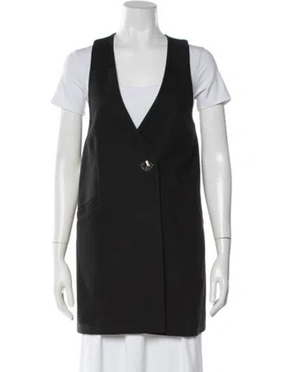 Pre-owned Ganni Wool Vest In Black