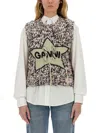 Ganni Woolen Vest With Inl In Multicolour