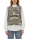 Ganni Woolen Vest With Inl In Multicolour