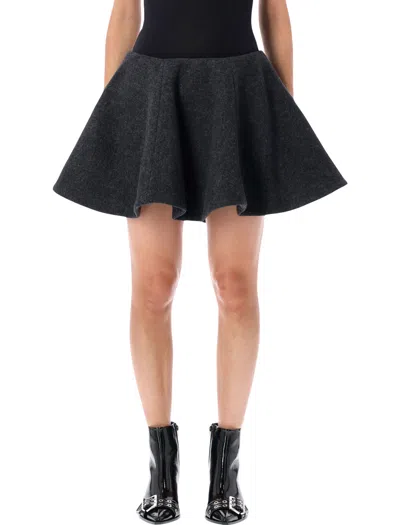 Ganni Wool-cashmere Skirt In Black