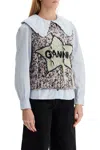 Ganni Woolen Vest With Inl In Pink