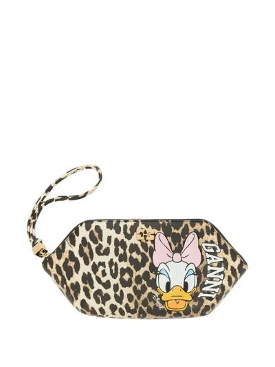 Ganni X Disney Daisy Duck Makeup Bag In Neutral