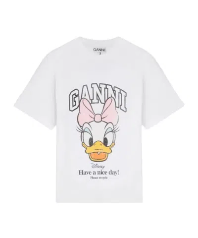 Ganni X Disney Graphic Crewneck T-shirt In White