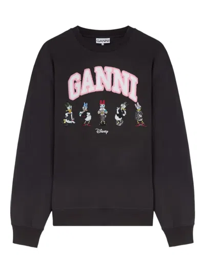 Ganni X Disney Graphic Sweatshirt In Black