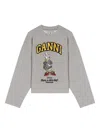 Ganni X Disney Graphic Sweatshirt In Gray