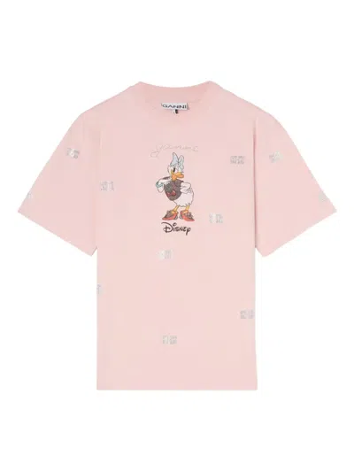 Ganni X Disney Graphic T-shirt In Pink
