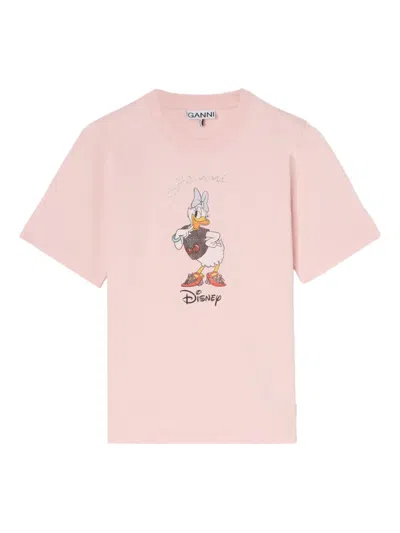 Ganni X Disney Graphic T-shirt In Pink