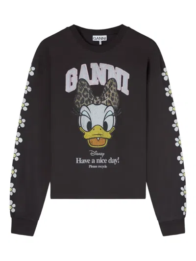 Ganni X Disney Print Sweatshirt In Black