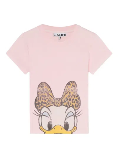 Ganni X Disney Graphic T-shirt In Pink