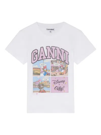 Ganni X Disney Print T-shirt In White