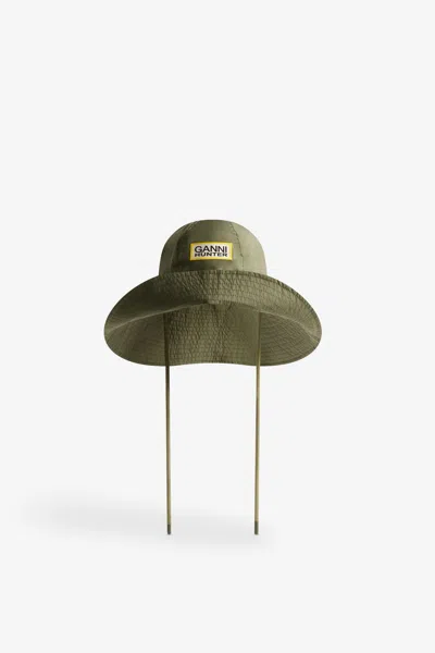 Ganni X Hunterwater Resistant Bucket Hat Size Xs/s - Green