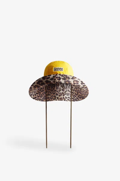 Ganni X Hunterwater Resistant Bucket Hat Size Xs/s - Yellow