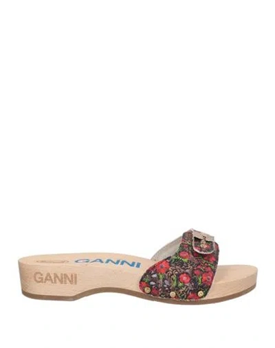 Ganni X Scholl Woman Mules & Clogs Red Size 8 Textile Fibers