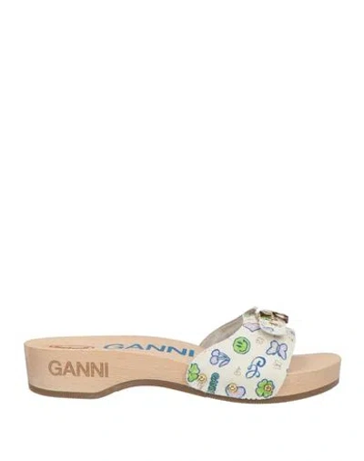 Ganni X Scholl Woman Mules & Clogs Sand Size 8 Textile Fibers