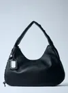 Ganni Xxl Hobo Shoulder Bag In Black
