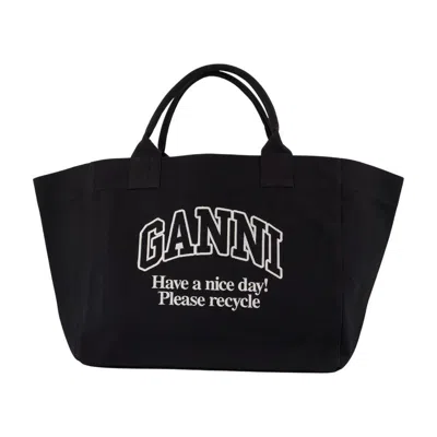 GANNI GANNI XXL POCKET SHOPPER BAG