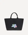 Ganni Xxl Logo-embellished Canvas Tote Bag In Black