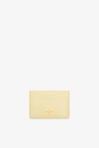 Ganni Yellow Bou Card Holder In