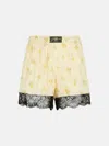 Ganni Yellow Viscose Shorts
