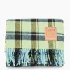Ganni Reversible Wool Scarf Check Pattern In Animal Print