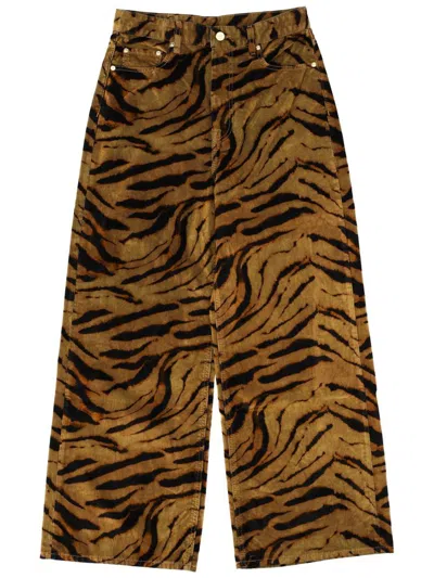 GANNI GANNI "ZEBRA" PRINT JEANS