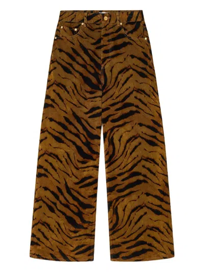 GANNI ZEBRA PRINT JEANS GANNI