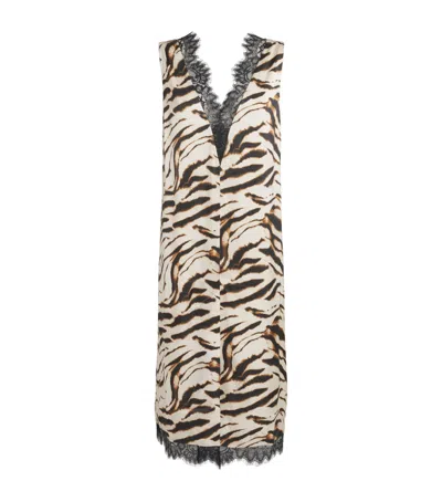 GANNI GANNI ZEBRA-PRINT MIDI DRESS