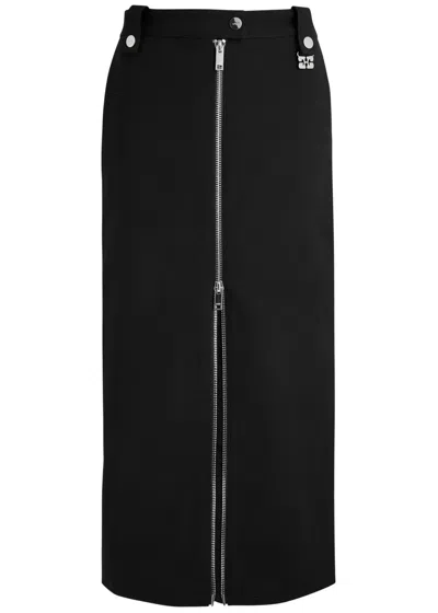 GANNI GANNI ZIP-EMBELLISHED MAXI SKIRT