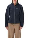 Ganni Sweatshirt With Logo In Sky Captain