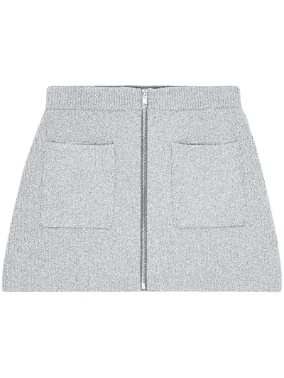GANNI GANNI ZIP-UP KNIT SKIRT
