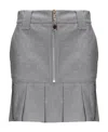 Ganni Draped Viscose Blend Mini Skirt In Gray