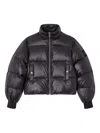 Ganni Recycled Nylon Puffer Jacket In Black