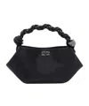 Ganni Bou Bag Mini Shoulder Bag In Black Polyester In Black