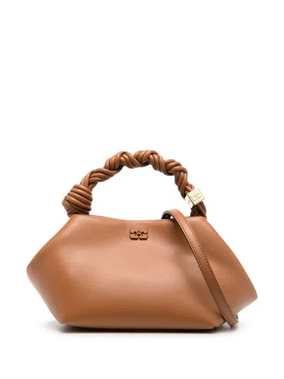 Ganni Bou Tote Bag In Brown