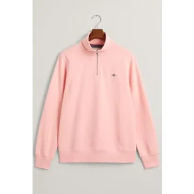 Gant - Half Zip Sweatshirt In Bubblegum Pink 2008005 671 In 671 Bubblegum Pink