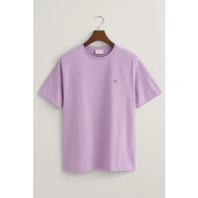 Gant - Regular Fit Shield T-shirt In Lilac 2003184 527 In Purple