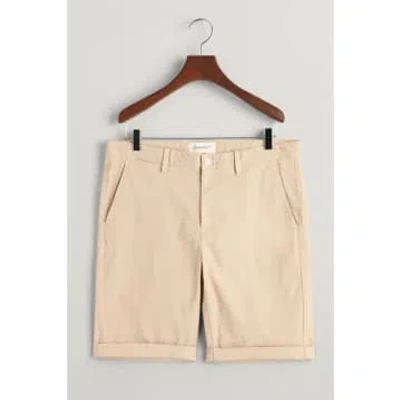 Gant - Regular Fit Sunfaded Shorts In Cream 205076 130 In Neutrals