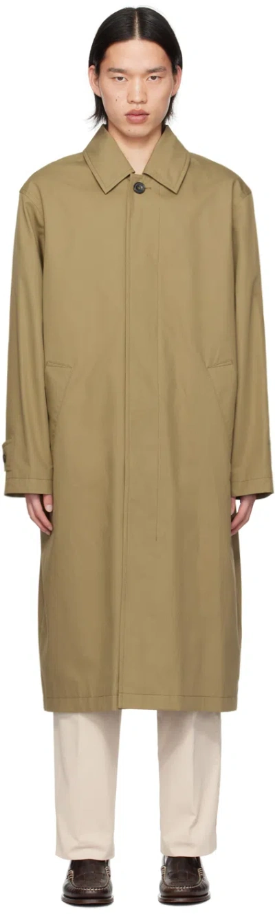 Gant 240 Mulberry Street Beige Car Coat In 213-warm Khaki