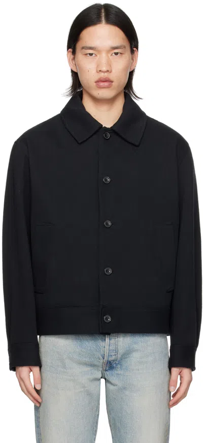 Gant 240 Mulberry Street Black Work Jacket In 005-black